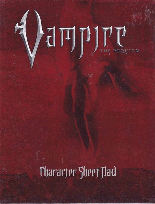 Vampire the Requiem - Character sheetpad (A Grade) (Genbrug)